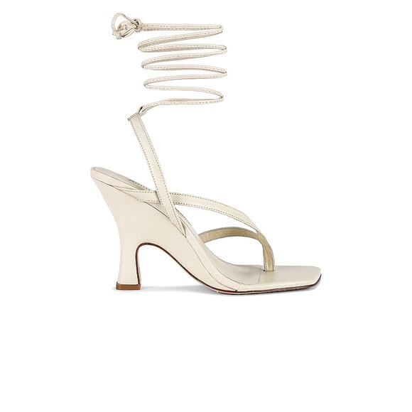 A'Mmonde 'Atelier' White Leather Aza 100 Wedge Size 7 - NWT - Picture 1 of 5